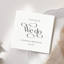 Morgen machen wir das klassische Probe-Dinner Napk