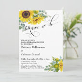 Morgen machen wir ein Blumendinner mit Probe Einladung (Stehend Vorderseite)