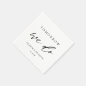 Morgen machen wir ein elegantes Probe-Dinner Serviette (Ecke)