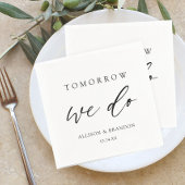 Morgen machen wir ein elegantes Probe-Dinner Serviette