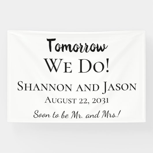 Morgen machen wir es! Probe Dinner Party Banner (Horizontal)