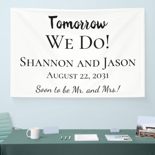 Morgen machen wir es! Probe Dinner Party Banner (Messe)