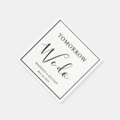 Morgen machen wir Minimal und Chic | Hochzeit von Serviette (Ecke)