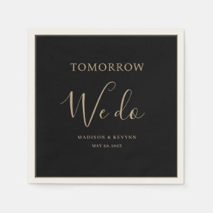 Morgen machen wir minimalistisch und chic   Hochze Serviette
