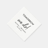 Morgen machen wir Probe-Dinner Napkins Serviette (Ecke)