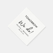 Morgen machen wir Probe-Dinner Napkins Serviette (Ecke)