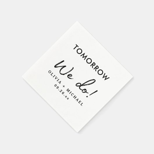 Morgen machen wir Probe-Dinner Napkins Serviette (Ecke)