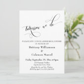 Morgen machen wir Typografie-Probe-Dinner Einladung (Stehend Vorderseite)