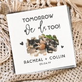 Morgen machen wir zu Foto Probe Abendessen Serviette