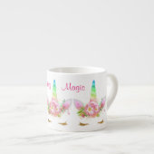 Morgen-magischer Einhorn-Regenbogen Espressotasse (Vorderseite Rechts)