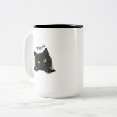 Morgen-Miau-Tasse Zweifarbige Tasse (Vorderseite Links)
