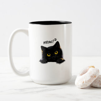 Morgen-Miau-Tasse Zweifarbige Tasse