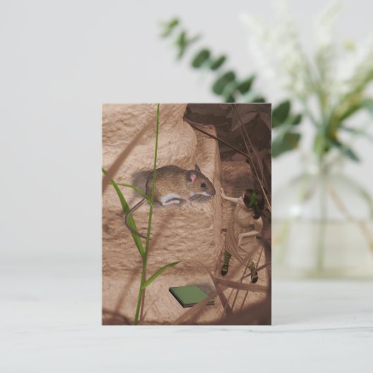 Morgen Miss Mouse. Postkarte (Stehend Vorderseite)