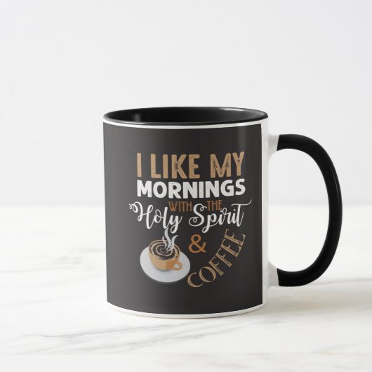 Morgen mit dem Heiligen Geist und dem Kaffeehaus Tasse (Rechts)