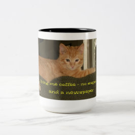 Morgen mit der Katzen-großen Tasse