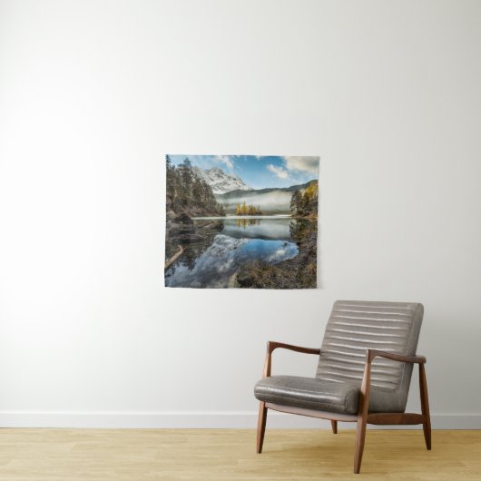 Morgen-Mood | See Eibsee Wandteppich (Beispiel (Horizontal))