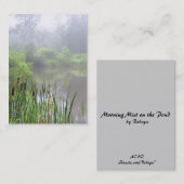 Morgen-Nebel auf dem Teich ATC Visitenkarte (Vorne/Hinten)