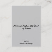 Morgen-Nebel auf dem Teich ATC Visitenkarte (Rückseite)