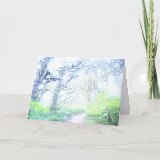 Morgen-Nebel-Gruß-Karte Karte (Vorderseite)