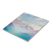 Morgen-Nebel in einem alpinen Tal Fliese (Seite)