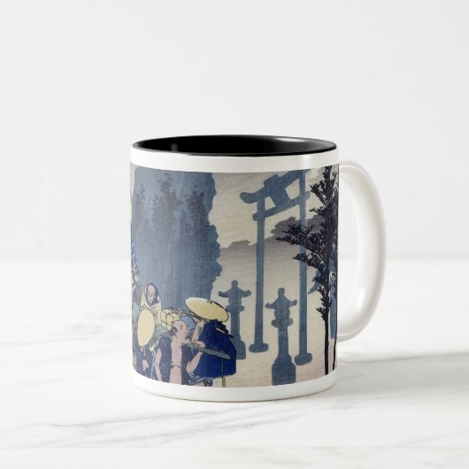 Morgen-Nebel in Mishima Zweifarbige Tasse (VorderseiteRechts)