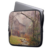Morgen Nebel Laptopschutzhülle (Vorderseite Links)