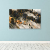 Morgen Nebel Leinwanddruck (Insitu (Holzboden))