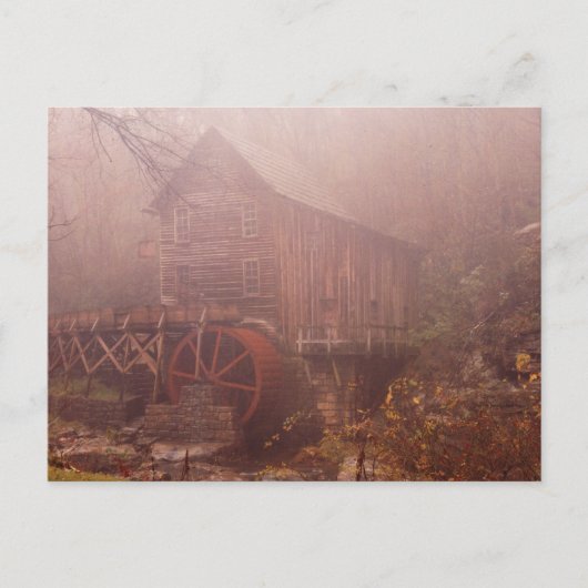 Morgen Nebel Postkarte (Vorderseite)