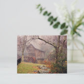 Morgen Nebel Postkarte (Stehend Vorderseite)