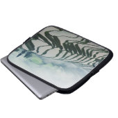 Morgen-Nebel über Reis-Feldern Laptopschutzhülle (Vorne Knopf)