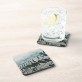 Morgen-Nebel über Reis-Feldern Untersetzer (Rechte Seite)