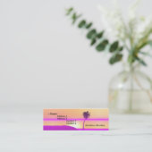 Morgen-Palme Mini Visitenkarte (Stehend Vorderseite)