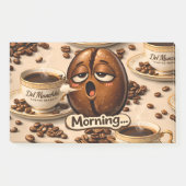 Morgen, schläfrige Kaffeebohne lustiger nachvollzi Post-it Klebezettel (Vorderseite)