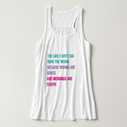 Morgen sind dumm tank top (Design Vorderseite)