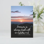 Morgen sind immer neue Mitteilungskarten (Stehend Vorderseite)