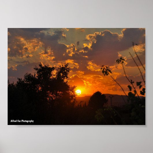 Morgen Sonnenaufgang Landschaft Poster (Vorne)
