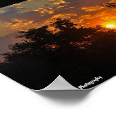 Morgen Sonnenaufgang Landschaft Poster (Ecke)