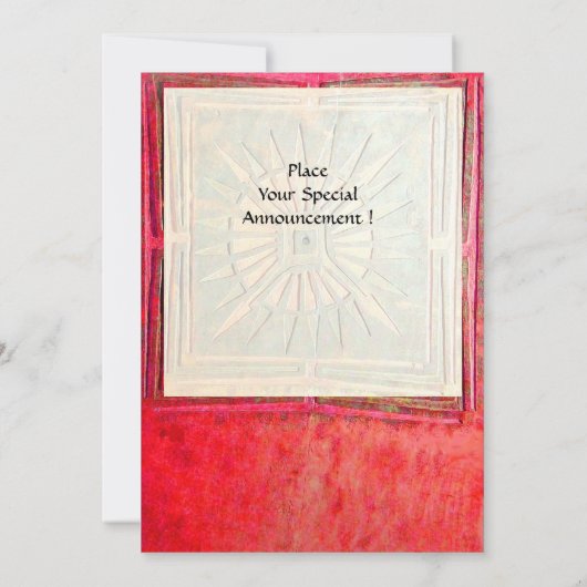 MORGEN STAR MONOGRAM , antik hell rot Ankündigung (Rückseite)