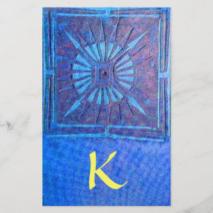 MORGEN STAR MONOGRAM, blau gelb Briefpapier