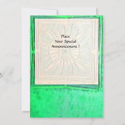 MORGEN STAR MONOGRAM , helles, helles Grün Ankündigung (Rückseite)