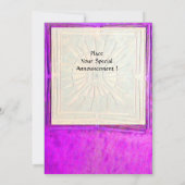 MORGEN STAR MONOGRAM , lila violette Farbe Ankündigung (Rückseite)