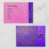 MORGEN STAR MONOGRAM, rosa blau Visitenkarte (Vorne/Hinten)