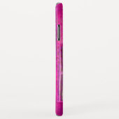 MORGEN STAR, rosa, Fuchsienschwarze Monogramm Case-Mate iPhone Hülle (Hinten/Rechts)