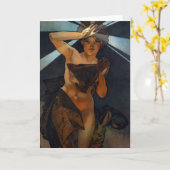 Morgen-Stern-Gruß-Karte Alphonse Mucha Karte (Gelbe Blume)