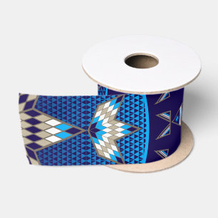 Morgen-SternTipi (blau) Satinband