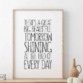 Morgen strahlt eine große schöne Sonne Poster