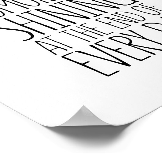 Morgen strahlt eine große schöne Sonne Poster (Ecke)