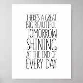 Morgen strahlt eine große schöne Sonne Poster (Vorne)