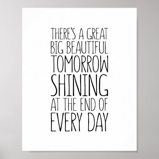 Morgen strahlt eine große schöne Sonne Poster (Vorne)