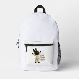 Morgen Stretch Hase Aufkleber  Bedruckter Rucksack